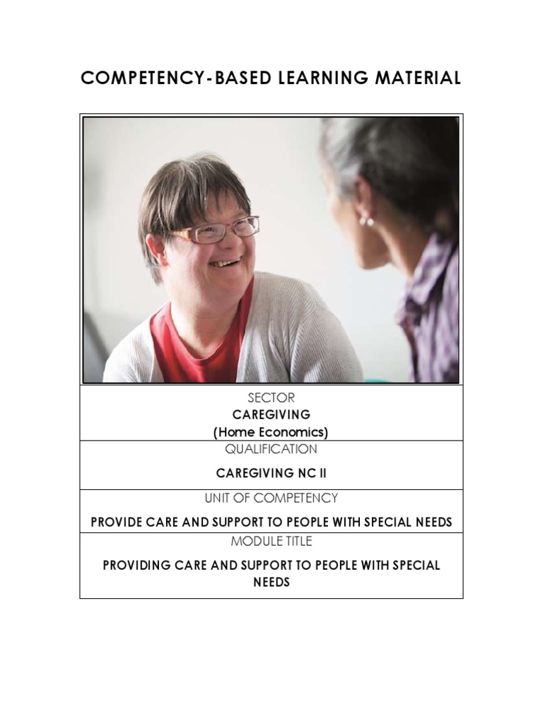 Provide Care And Support To People With Special Needs Download Free