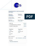 Senthilkumar Pay Slip Aug.2022