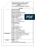 Grade Ix S.A I Syllabus 2022