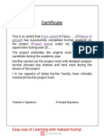 Certificate For Project by Aakash Kumar (BGP)