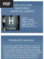 Case Analysis Shouldice Hospital Limited 12