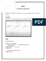 Lab # 1 Introduction To Eclipse IDE Objective: Code