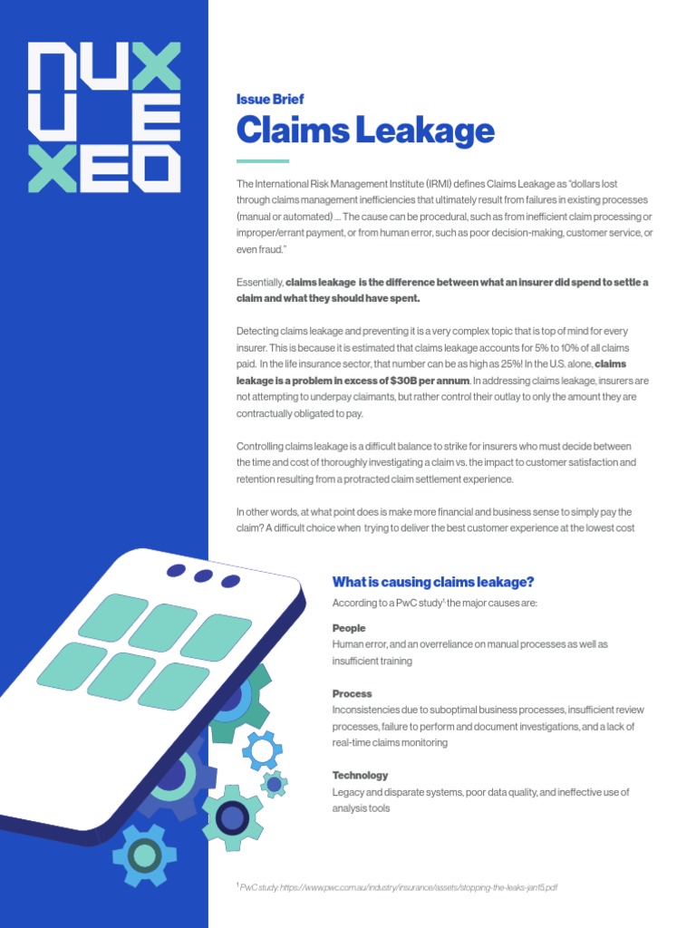 Claims Leakage PDF Insurance Automation