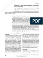 Efficacy of Platelet-Rich Plasma As Conservative Treatment in Orthopaedicsa Systematic Review and Meta-Analysis