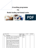 Planed Teaching Programme On Bottle Feeding and Dental Caries