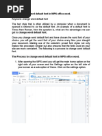 How To Change Word Default Font in WPS Office Word