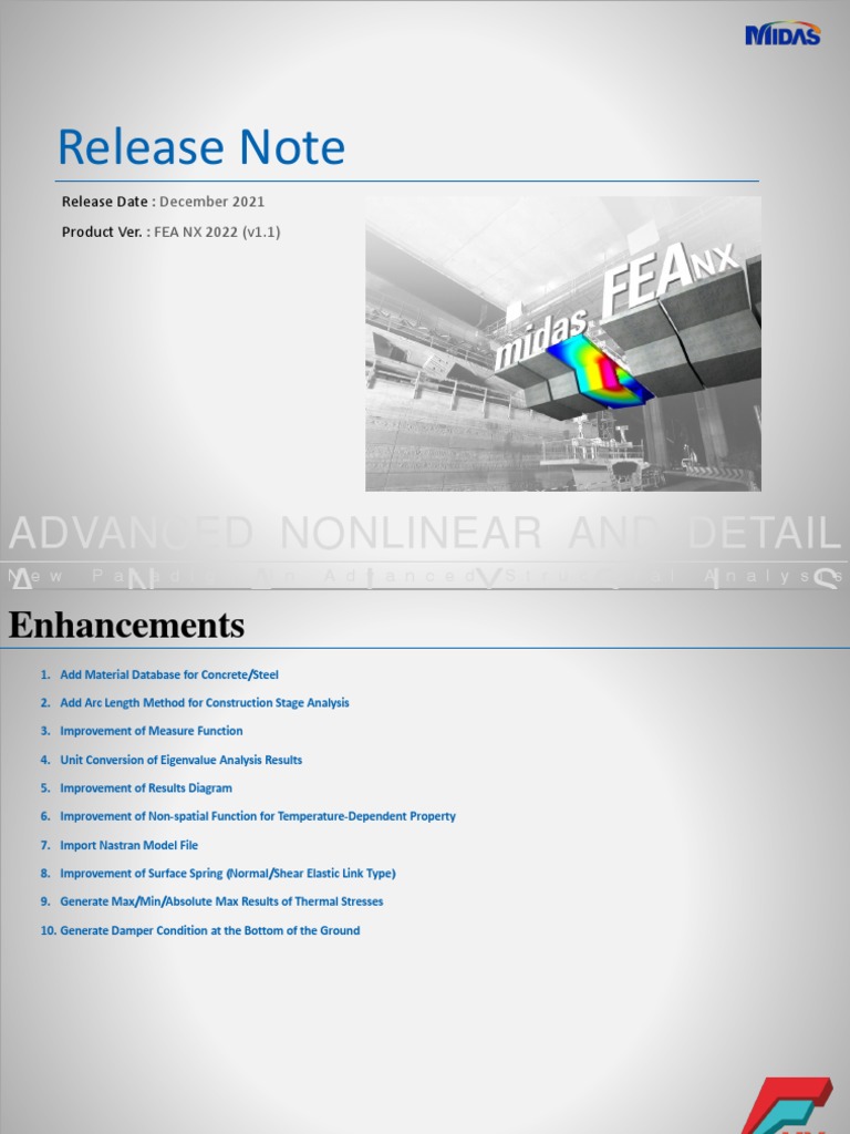 FEA NX 2022 (v1.1) Release Note | PDF | Finite Element Method | Young's ...