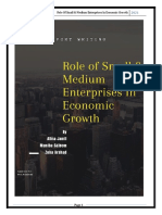 Role of SME's in Economic Growth