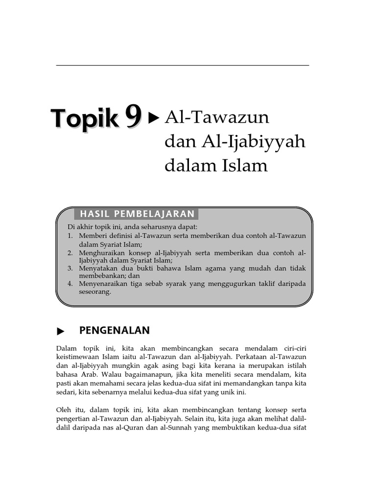 Konsep Tawazun dalam Syariat Islam | PDF | Agama & Spiritualitas