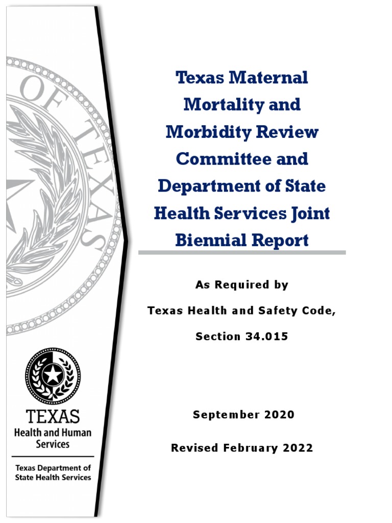 Texas Maternal Mortality Report 2022 | PDF | Maternal Death | Maternal ...
