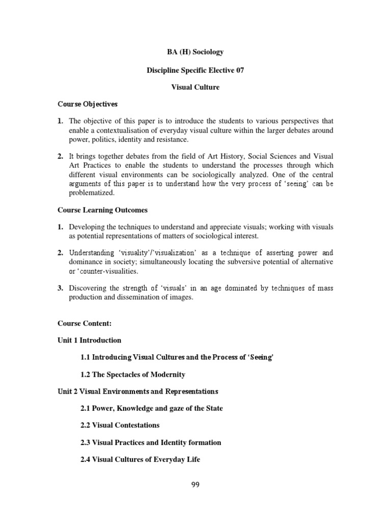 Visual Culture and Sociological Analysis | PDF | Sociology | Science