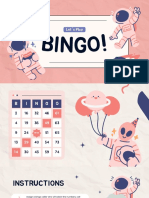 Pink Illustration Bingo Game Presentation