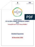 Detailed Programme - 19 Global MSME Business Summit 2022