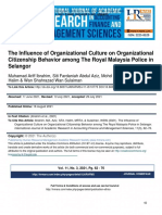 The Influence of Organizational Culture On Organizational Citizenship Behavior Among The Royal Malaysia Police in Selangor2