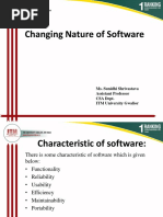 Changing Nature of Software