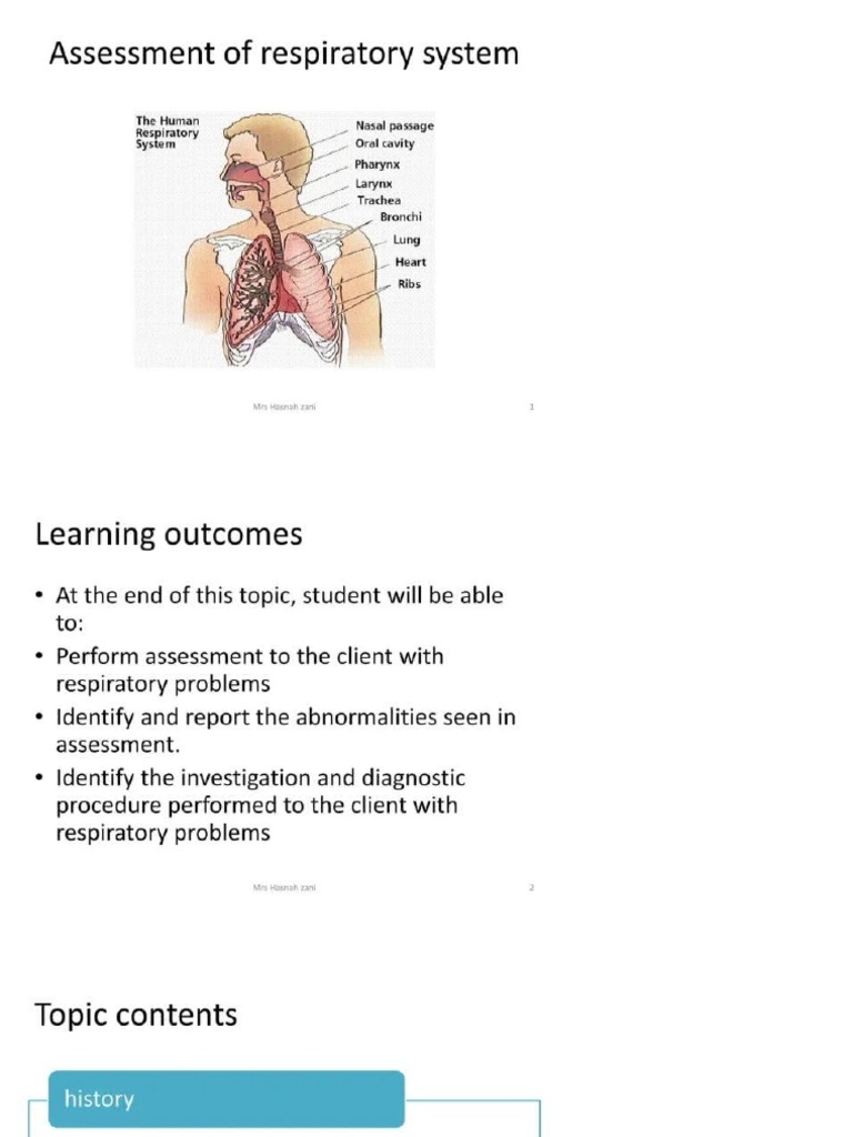 Respiratory Sys Asses PDF