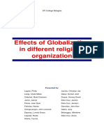 Effects of Globalization in Different Religious Organization