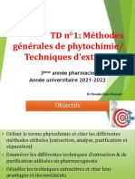 TD 1 Méth Gle Phytochimie Tech Dextraction