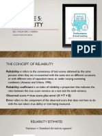 5 Module 5 Reliability