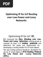 Optimizing IP For IoT-Routing Over Low Power and