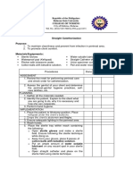 Straight Catetherization Checklist