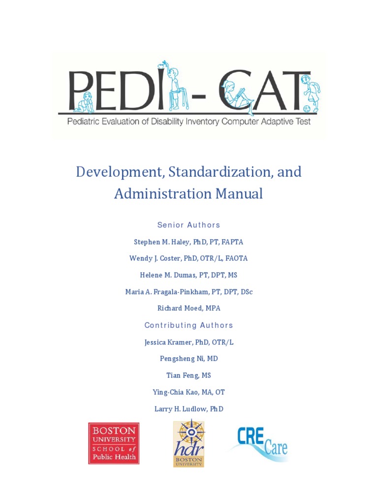 Pedi Cat Manual PDF Physical Therapy Occupational Therapy