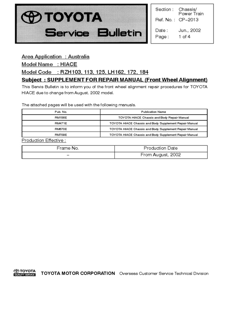 8. Front Wheel Alignment | PDF | Manufactured Goods | Transport