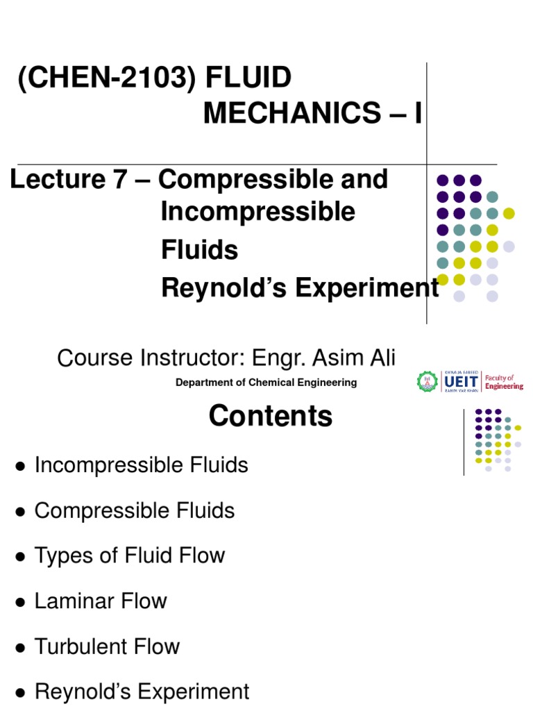 Lecture 07 PDF Fluid Dynamics Laminar Flow