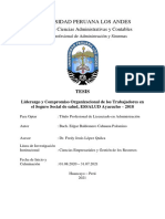 Liderazgo y Compromiso Organizacional de Los Trabajadores en