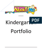 All About Me Kindergarten First Quarter Portfolio One