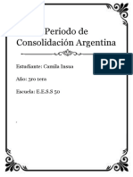 Trabajo Cuatrimestral.Historia.Periodo de Consolidacion Argentina.Camila Insua.3ro