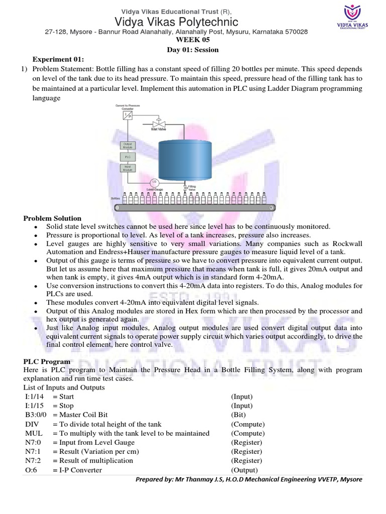 Automation and Robotics Week 05 Theory Notes 20ME51I | PDF ...