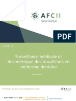 AFCN-Surveillance Médicale Et Dosimétrique Des Travailleurs en Médecine Dentaire