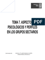 Tema 7 Aspectos Psicologicos y Perfiles de Sectarios (Tecnicas, Etc)