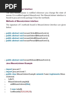 Java MouseListener Interface