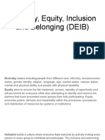 Diversity, Equity, Inclusion and Belonging (DEIB)