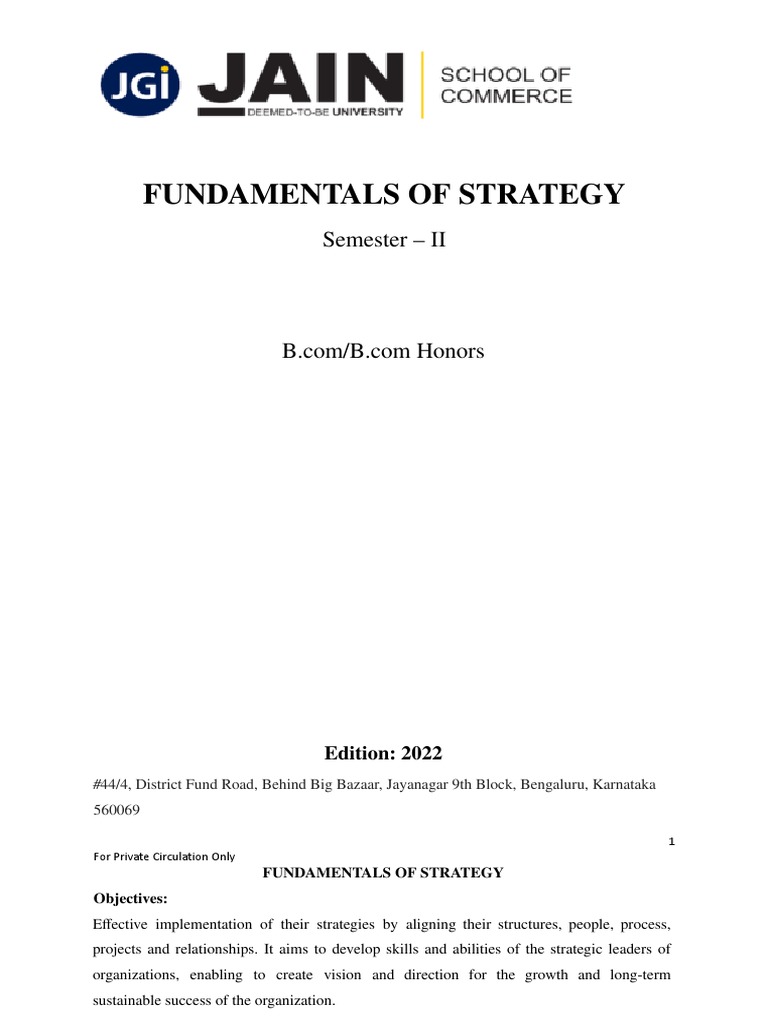 FOS Material PDF Strategic Management Corporate Social
