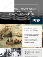 Kebijakan Pemerintahan Kolonial Dalam Bidang Keagamaan