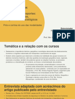 Entrevista sobre mobilidade e transportes no Brasil