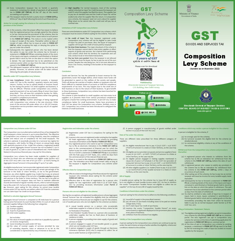 Composition Levy Benefits