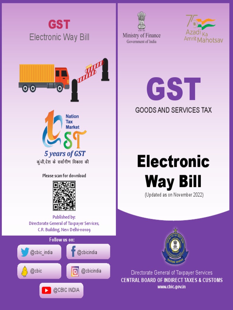 Electronic Way Bill PDF Government Finances Taxes