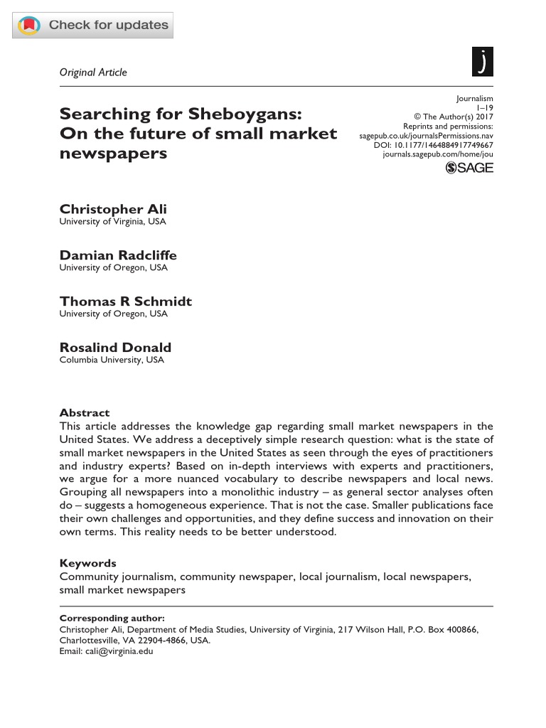 on-the-future-of-small-market-newspapers-pdf-newspapers-journalism