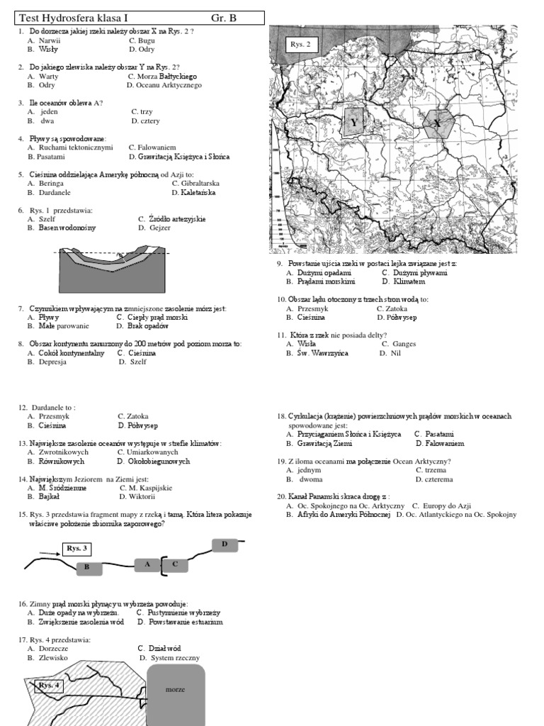 Hydrosfera Sprawdzian Nowa Era Odpowiedzi Test KL I Hydrosfera B 2015 | PDF