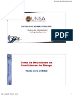 Toma de Decisiones en Condiciones de Riesgo: Escuela de Administración