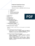 FKM Industrial Training Report Format July 2015