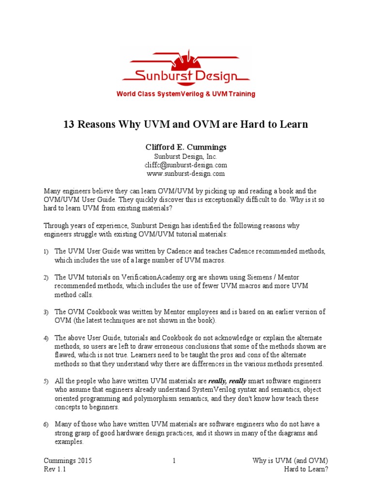 Cummings Why UVM Is Hard To Learn PDF Cognitive Science Cognition