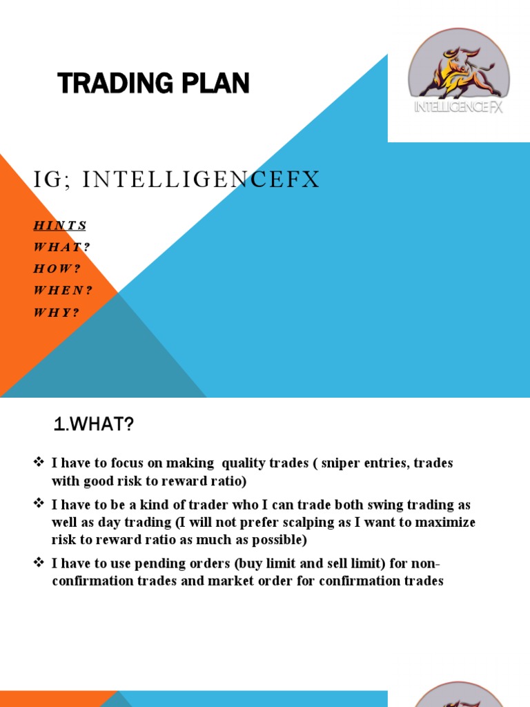 TRADING PLAN by Intelligencefx | PDF | Profit (Economics) | Day Trading