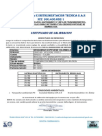 Certificado de Calibracion Dinamometro PV Javeriano Vigente A Nov 2023