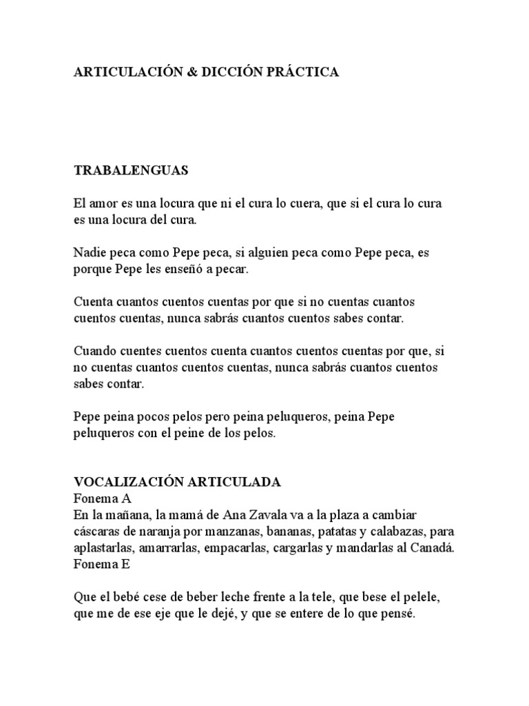 Material Práctica (Locución) | PDF