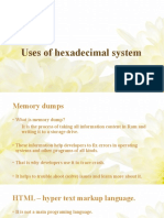 Hexadecimal system uses for memory dumps, MAC addresses & more